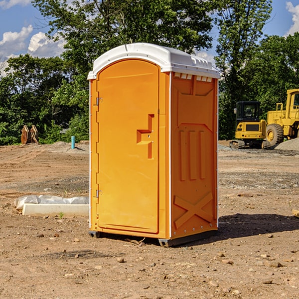 how often are the porta potties cleaned and serviced during a rental period in Thompsonville Texas